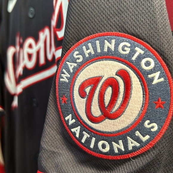 Washington Nationals Nike Alternate Authentic Team Jersey - Navy - Picture 6 of 6